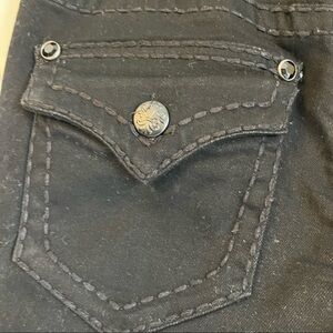 Black Crystal Detail Bootcut Jeans Size 10 | Stretch Mid-Rise Western Vibe